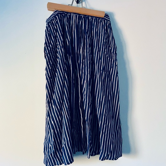 NWT ModCloth Stir Things Up Blue Striped Midi Skirt - Picture 7 of 10